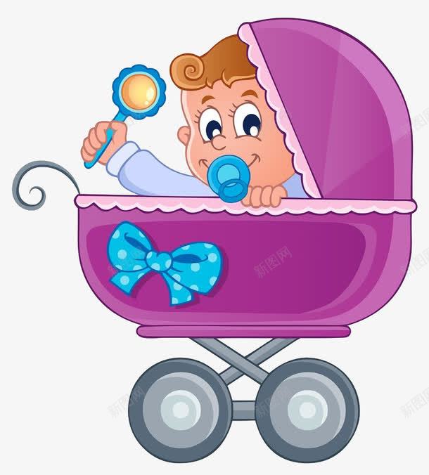婴儿车上的婴儿png免抠素材_新图网 https://ixintu.com 奶嘴 婴儿 婴儿车 玩具