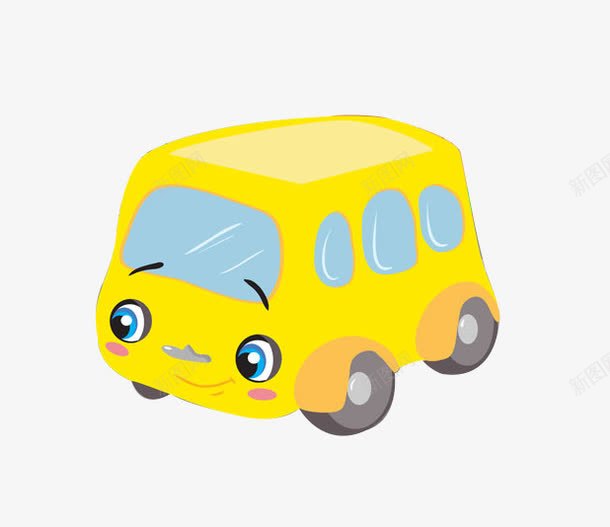 黄色小汽车png免抠素材_新图网 https://ixintu.com 卡通手绘小汽车 校车 汽车 黄色的车