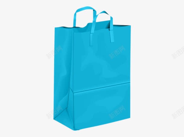 蓝色礼物袋png免抠素材_新图网 https://ixintu.com 礼物 袋子 装东西 送礼
