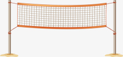 水彩网球网矢量图素材