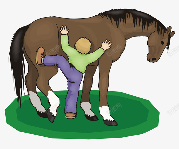 骑马的男孩矢量图ai免抠素材_新图网 https://ixintu.com 动物 卡通 可爱的男孩 矢量图 草原骑马 马 骑马的男孩