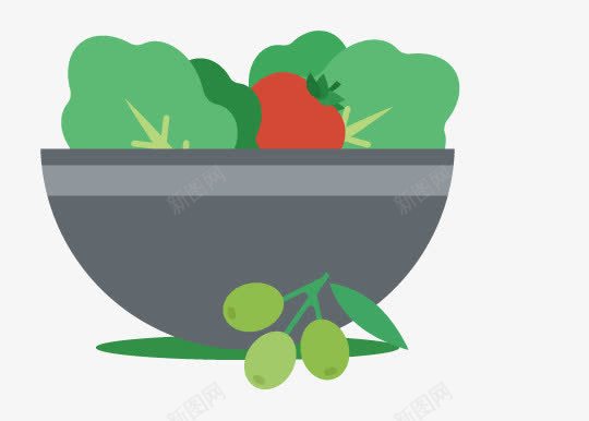 卡通蔬菜沙拉png免抠素材_新图网 https://ixintu.com 减肥餐 卡通 沙拉 蔬菜
