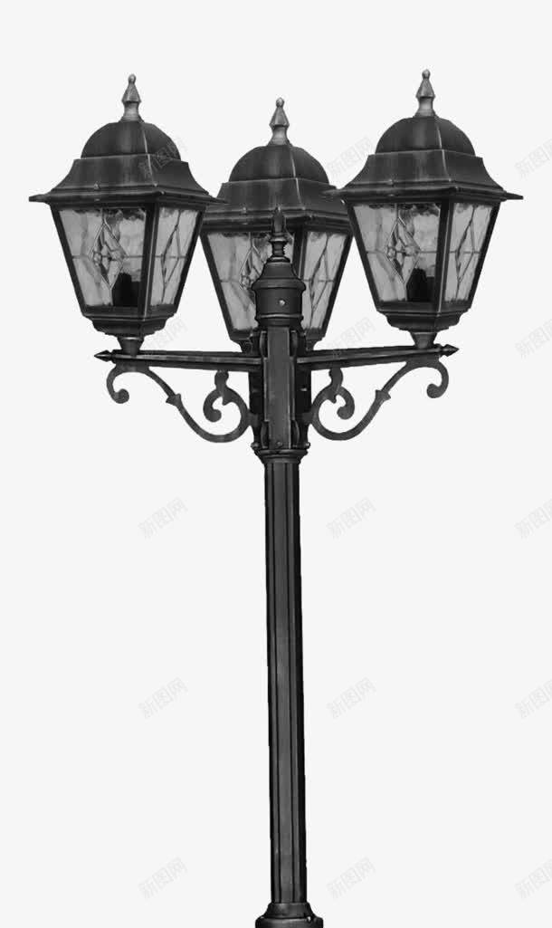 黑色古典街灯创意png免抠素材_新图网 https://ixintu.com 创意 古典 街灯 设计 黑色