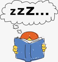 读书睡觉素材