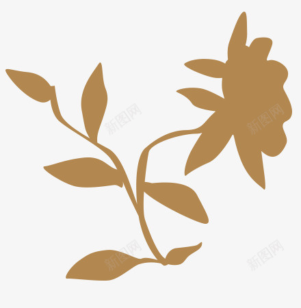 咖啡色之植物3图标png_新图网 https://ixintu.com 咖啡 植物 花 草