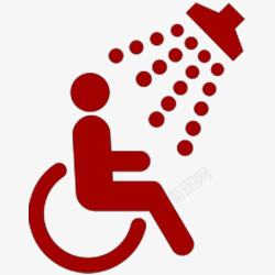 残疾人淋浴标志素材