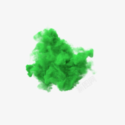一团烟雾时尚绿色烟雾高清图片