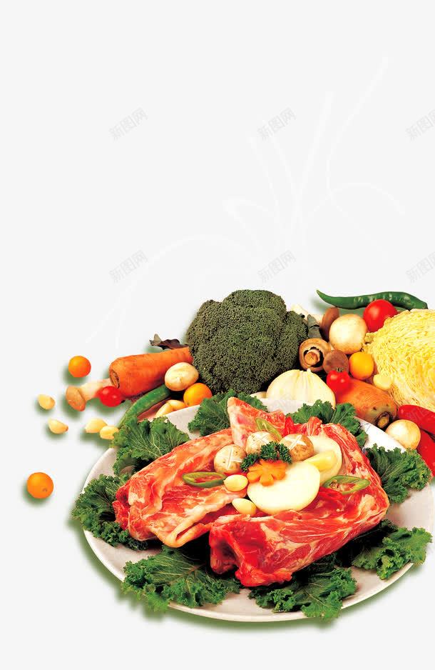 培根和蔬菜png免抠素材_新图网 https://ixintu.com 产品实物 生菜 肉 食物