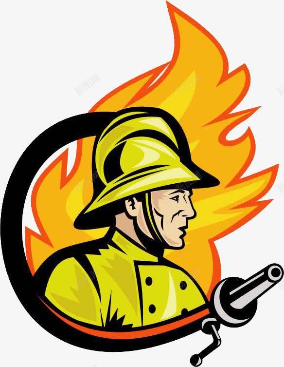 消防员png免抠素材_新图网 https://ixintu.com 水灭火消防队员水带灭火器卡通人物 消防员