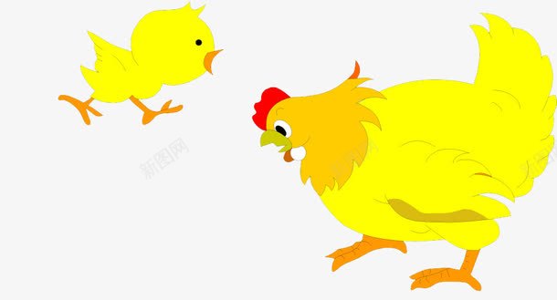 正在找食物的卡通小鸡png免抠素材_新图网 https://ixintu.com 卡通 小鸡 手绘 找食物
