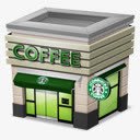 绿色coffee建筑图标png_新图网 https://ixintu.com coffee 图标 建筑 绿色