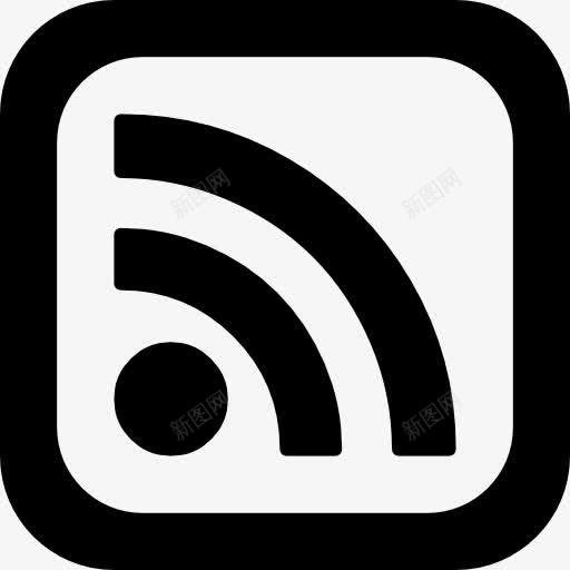RSS图标png_新图网 https://ixintu.com RSS 接口 标志 标识 社交媒体 社交网络