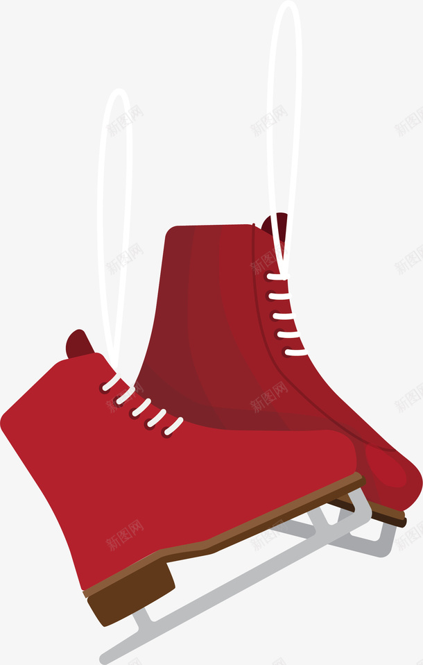 一双红色的滑冰鞋矢量图ai免抠素材_新图网 https://ixintu.com 冰鞋 滑冰 滑冰鞋 矢量png 红色冰鞋 红色滑冰鞋 矢量图