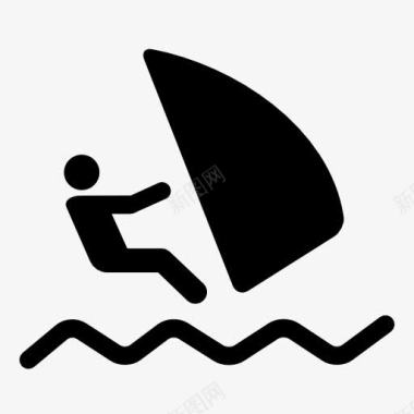 风帆冲浪运动图标图标