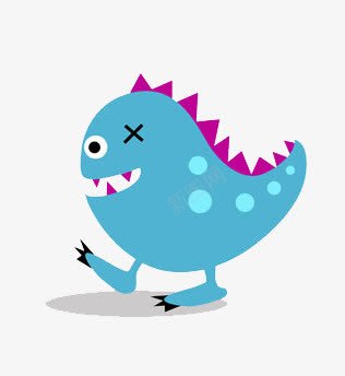 蓝色的恐龙png免抠素材_新图网 https://ixintu.com 卡通 胖乎乎的 远古生物
