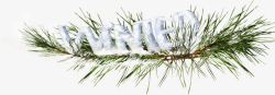 冬季剪辑素材白雪覆盖的松枝高清图片