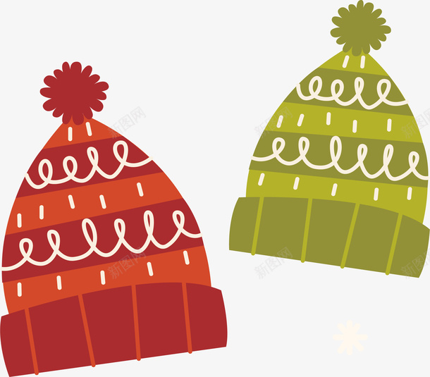 圣诞节红绿色温暖毛线帽矢量图ai免抠素材_新图网 https://ixintu.com 圣诞帽子 圣诞节 暖冬 毛线帽 矢量png 红绿帽子 矢量图