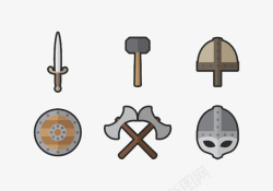 Q版中世纪骑士标志素材