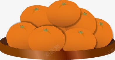 放在盘子上的蜜柑png免抠素材_新图网 https://ixintu.com 柑橘 橘子 橙子 甜橙 蜜柑