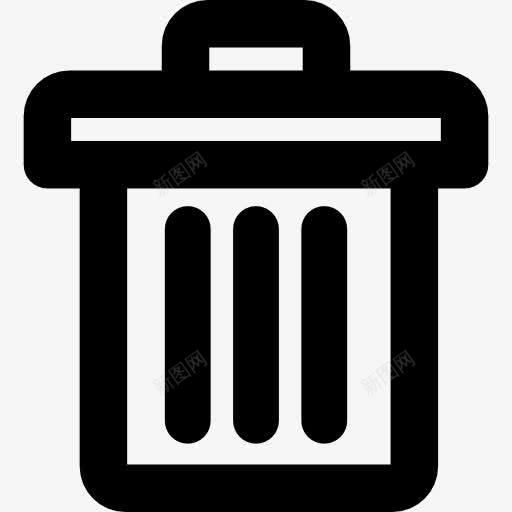 封闭式垃圾桶图标png_新图网 https://ixintu.com 垃圾 垃圾回收 垃圾桶 工具和器具