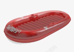 红色充气皮划艇元素素材