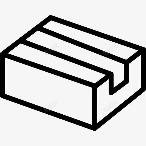 封闭的纸箱和包装带图标png免抠素材_新图网 https://ixintu.com 包装 盒 纸板
