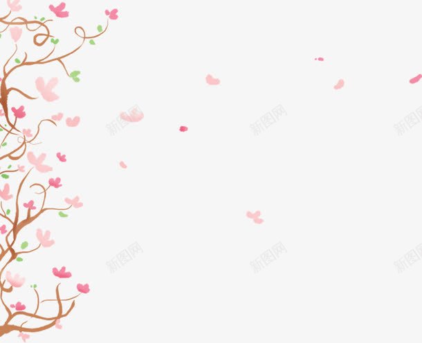 粉色卡通梦幻意境花朵png免抠素材_新图网 https://ixintu.com 卡通 意境 梦幻 粉色 花朵