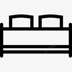 放松的床双床图标高清图片