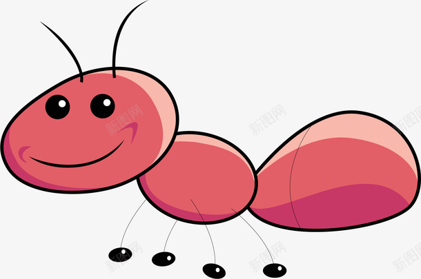 卡通蚂蚁图案矢量图ai免抠素材_新图网 https://ixintu.com 卡通 小动物 蚂蚁 矢量图