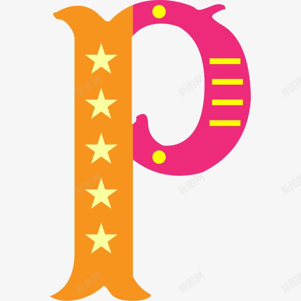紫色字母p上的五角星png免抠素材_新图网 https://ixintu.com PNG p 五角星 字母