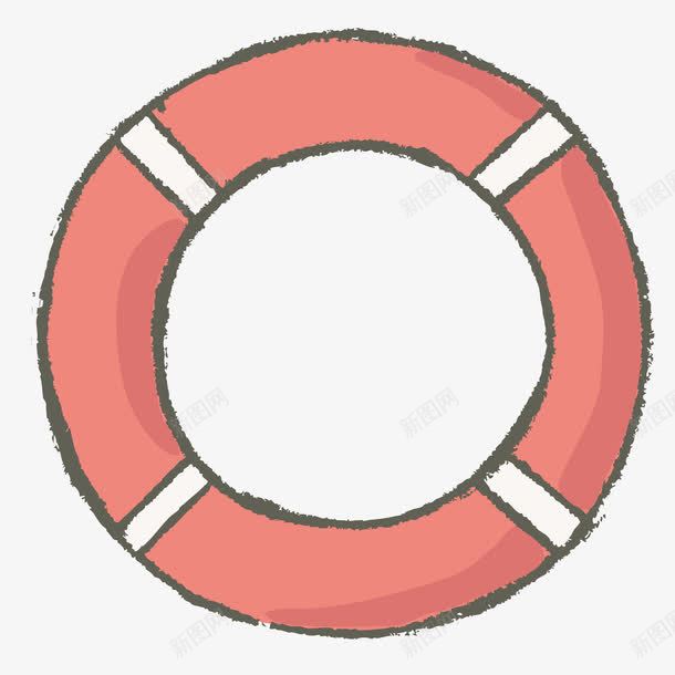 手绘游泳圈图标png_新图网 https://ixintu.com 图标 插图 标识 水上用品 游泳圈 红色泳圈