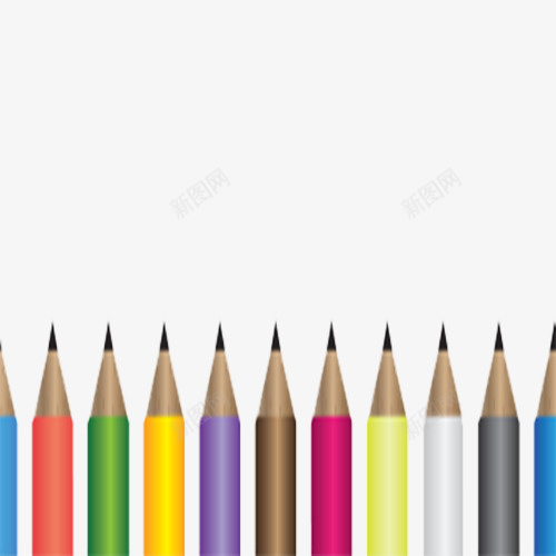 彩色铅笔装饰背景图png免抠素材_新图网 https://ixintu.com 彩色 装饰图案 铅笔