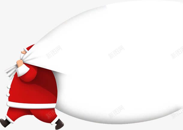 圣诞老人和他的礼物png免抠素材_新图网 https://ixintu.com 圣诞 圣诞懒人 简约 设计