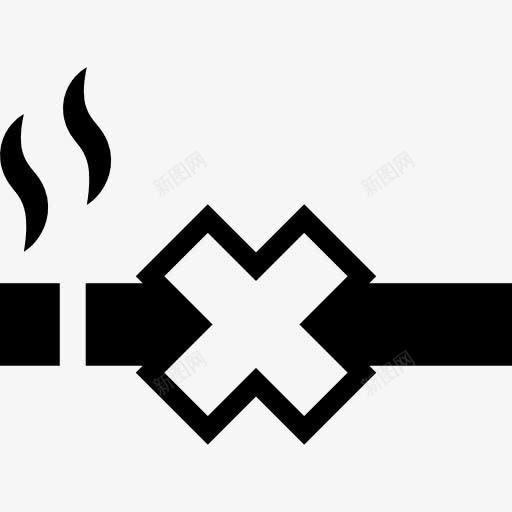 禁止吸烟信号机场图标png_新图网 https://ixintu.com nosmoking 交叉 信号 吸烟 机场的图标 标志 禁止 香烟