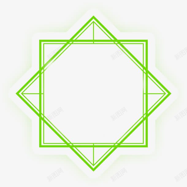 绿色简约立体方形重叠png免抠素材_新图网 https://ixintu.com 方形 立体 简约 绿色 设计 重叠