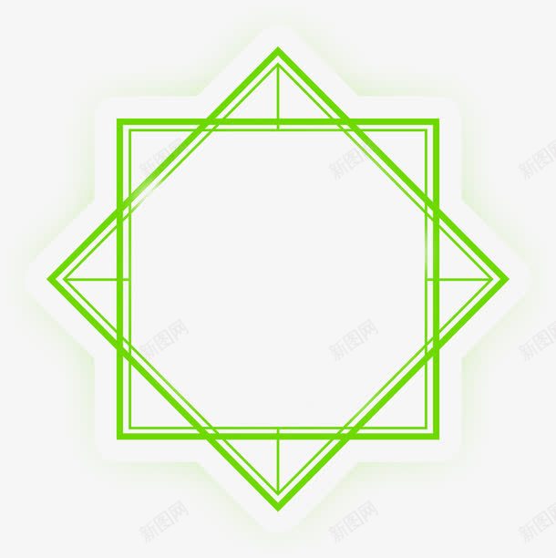 绿色简约立体方形重叠png免抠素材_新图网 https://ixintu.com 方形 立体 简约 绿色 设计 重叠