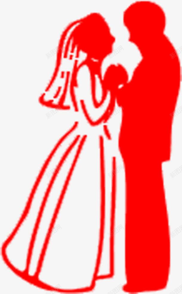 红色婚礼七夕png免抠素材_新图网 https://ixintu.com 七夕 婚礼 红色