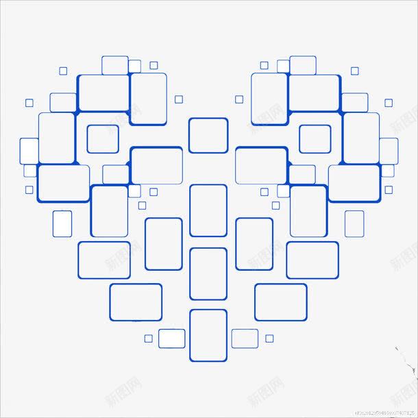 墙面边框png免抠素材_新图网 https://ixintu.com 元素 图案 蓝色