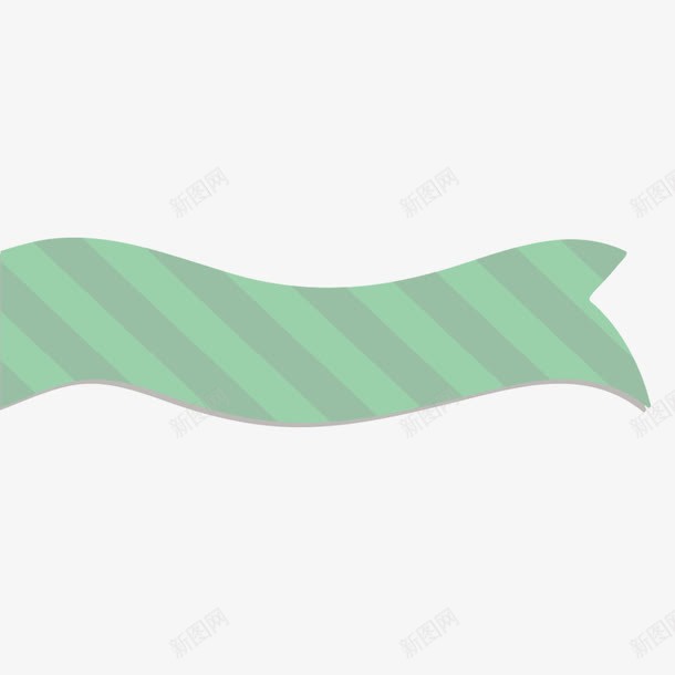 绿色线条丝带png免抠素材_新图网 https://ixintu.com 丝带 丝带装饰 矢量装饰 绿色 装饰