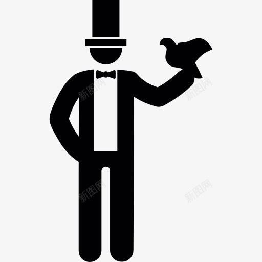 魔术师有一只鸽子图标png_新图网 https://ixintu.com 人 魔 魔术师