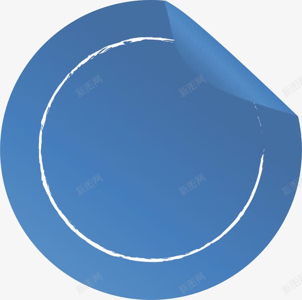 蓝色折角标签png免抠素材_新图网 https://ixintu.com 促销 折角标签 矢量素材 蓝色标签