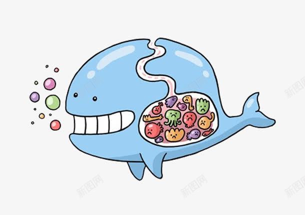 卡通大鲨鱼png免抠素材_新图网 https://ixintu.com 卡通 可爱 气泡 鲨鱼