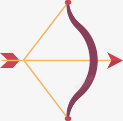 弓箭符号弓箭卡通符号矢量图高清图片