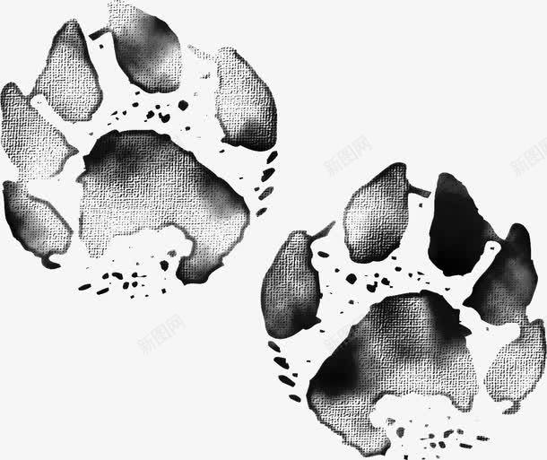 漂亮黑色动物脚印png免抠素材_新图网 https://ixintu.com 动物脚印 漂亮脚印 黑色动物脚印