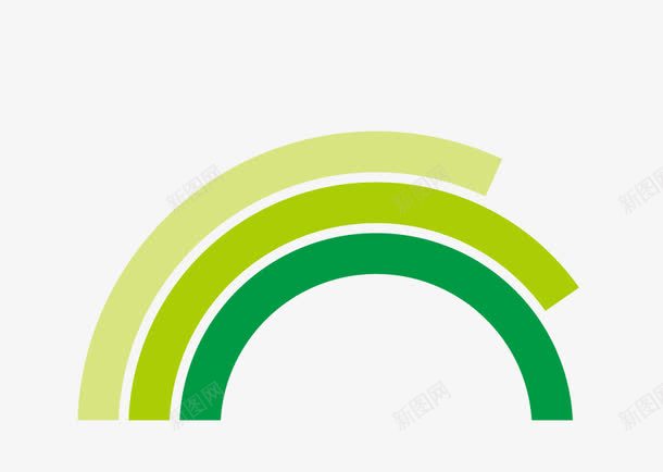 绿色圆弧图形png免抠素材_新图网 https://ixintu.com 图形 圆弧 绿色
