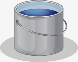 灰色水桶手绘灰色水桶桶子高清图片