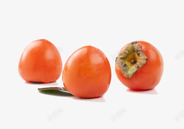椭圆形的柿子png免抠素材_新图网 https://ixintu.com 产品实物 柿子 水果 黄柿