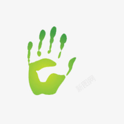 危害品小清新绿色的安全的手掌标识图标高清图片