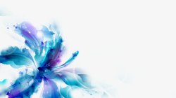 蓝色兰花矢量图素材