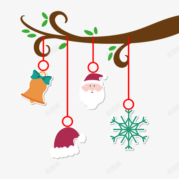 挂在树上的礼物psd免抠素材_新图网 https://ixintu.com 圣诞 挂在树上 礼物 节日